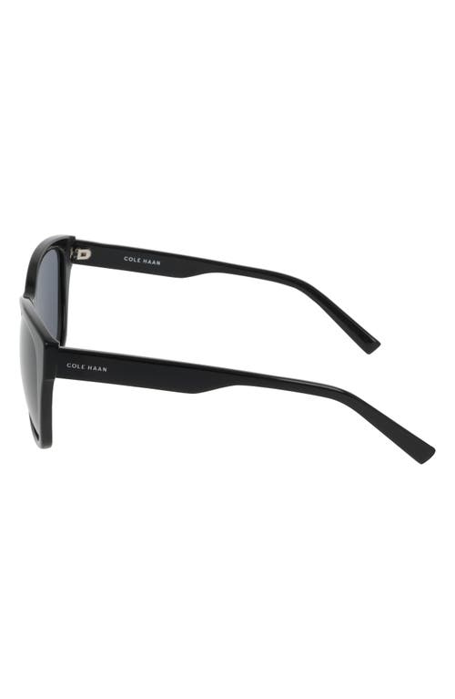 Cole Haan 57mm Modified Square Sunglasses In Black