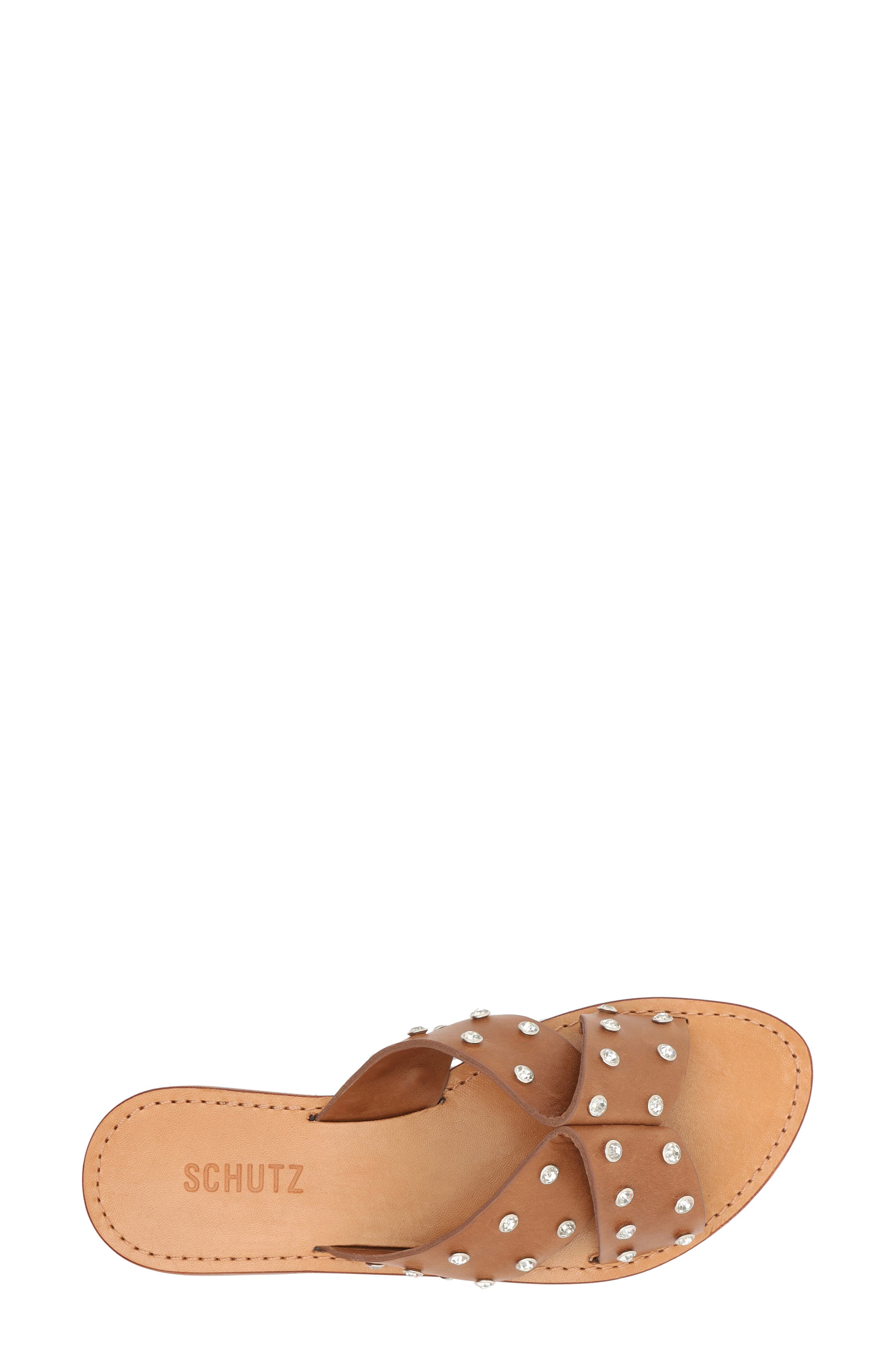 Marilu Studded Sandal, Alternate, color, WOOD LEATHER