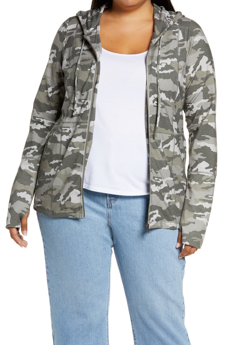 Chaser Camo Zip-Up Hoodie, Main, color,