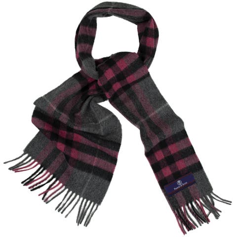 Heritage Plaid Fringed Merino Wool Scarf