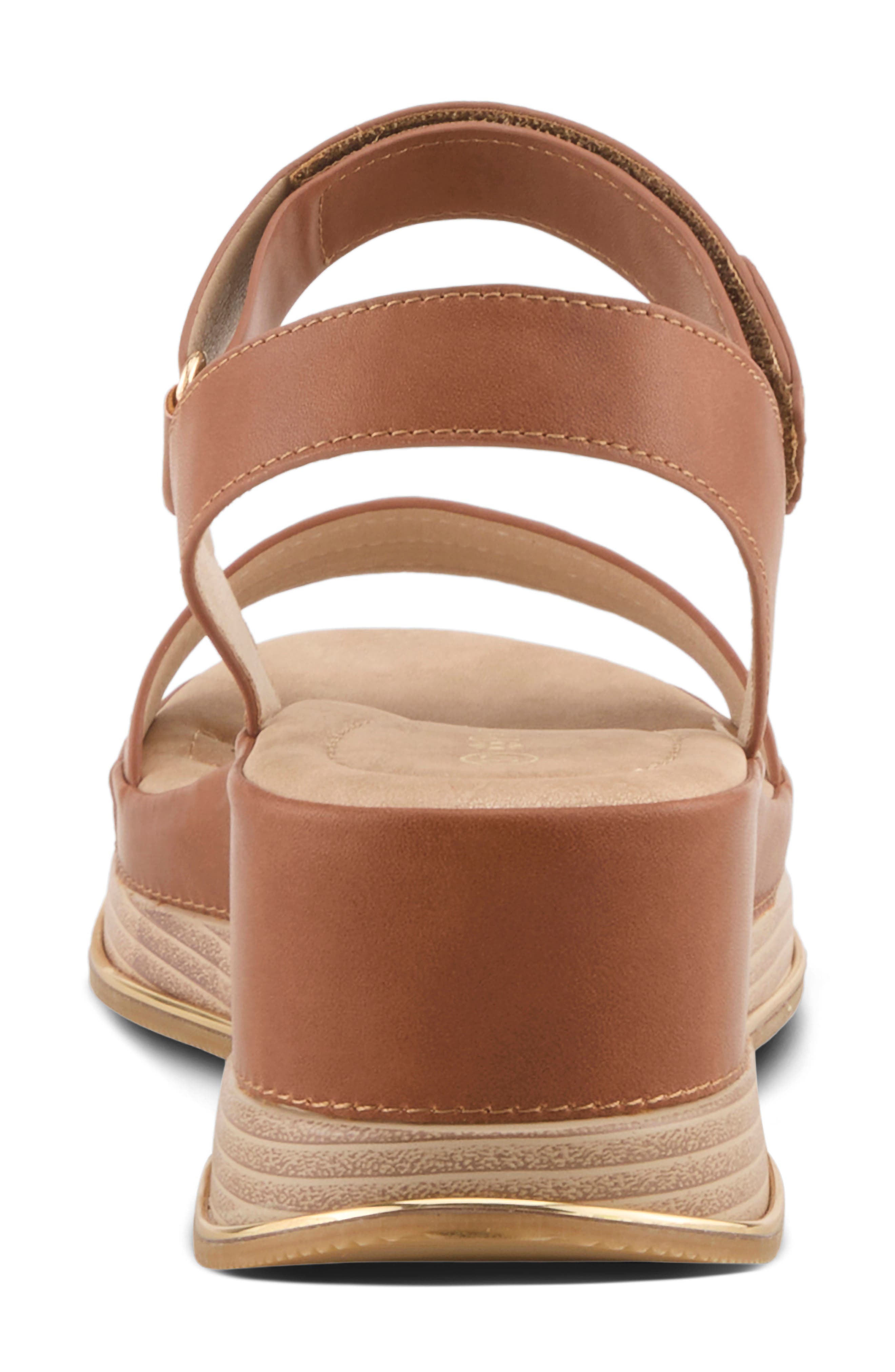 Sahil Ankle Strap Platform Wedge Sandal, Alternate, color, CAMEL