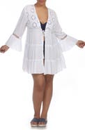 BOHO ME Tiered Tie Front Cover-Up Duster