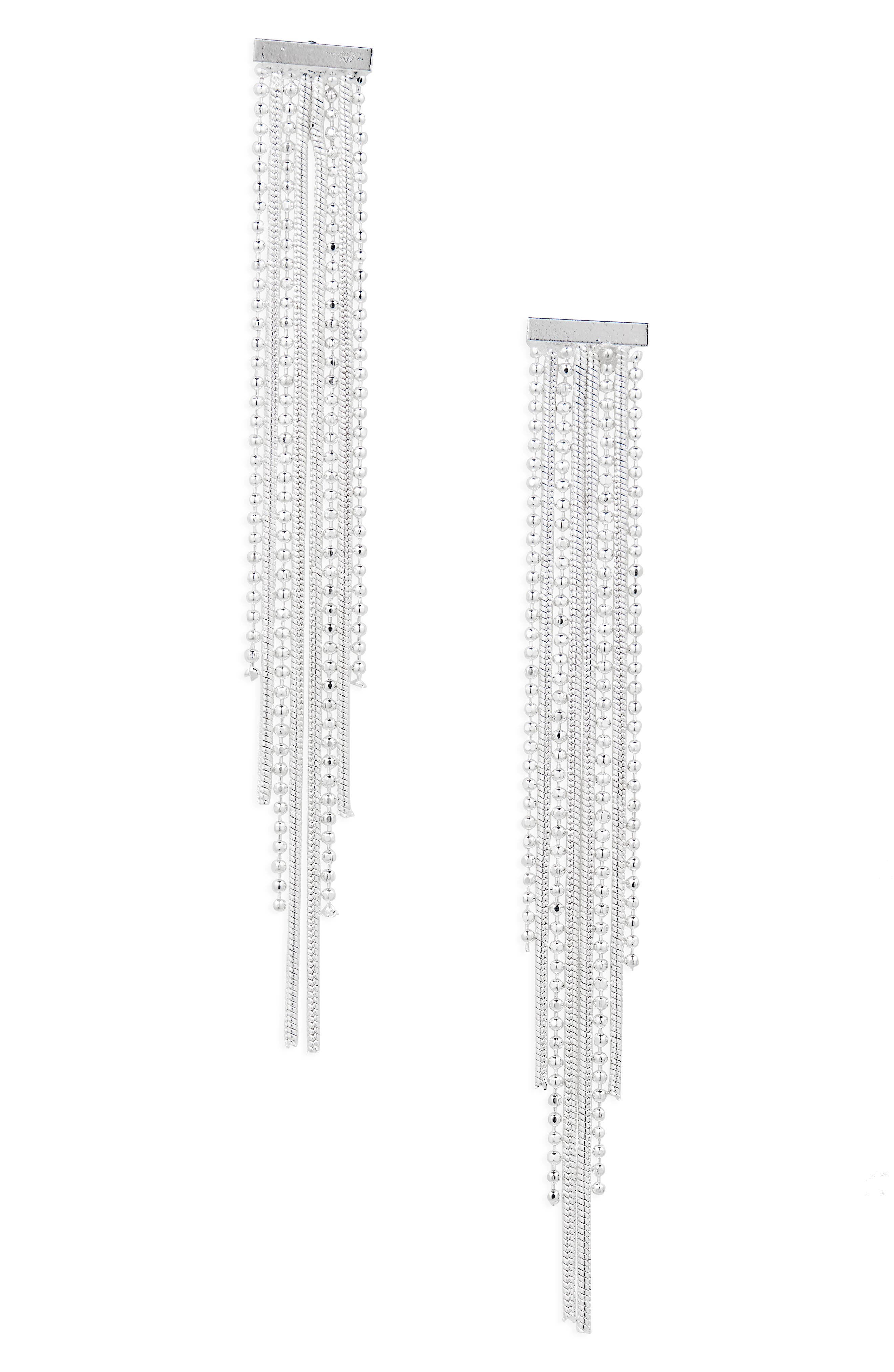 NORDSTROM RACK Beaded Chain Fringe Earrings