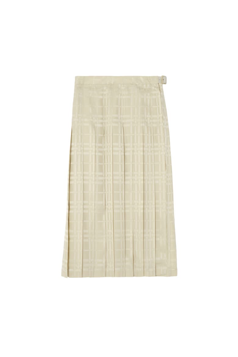 Silk Midi Kilt, Alternate, color, Champagne white