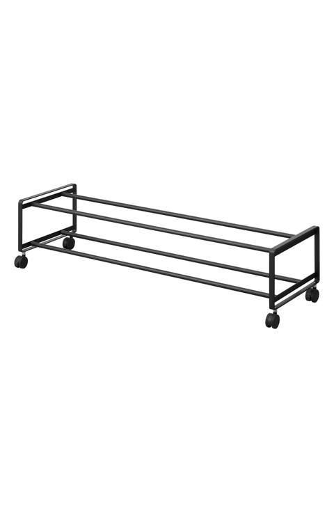 Two-Tier Rolling Shoe Rack