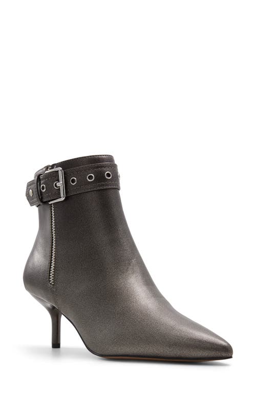 Aldo Women's Solarra Pointed-toe Buckle Booties In Pewter