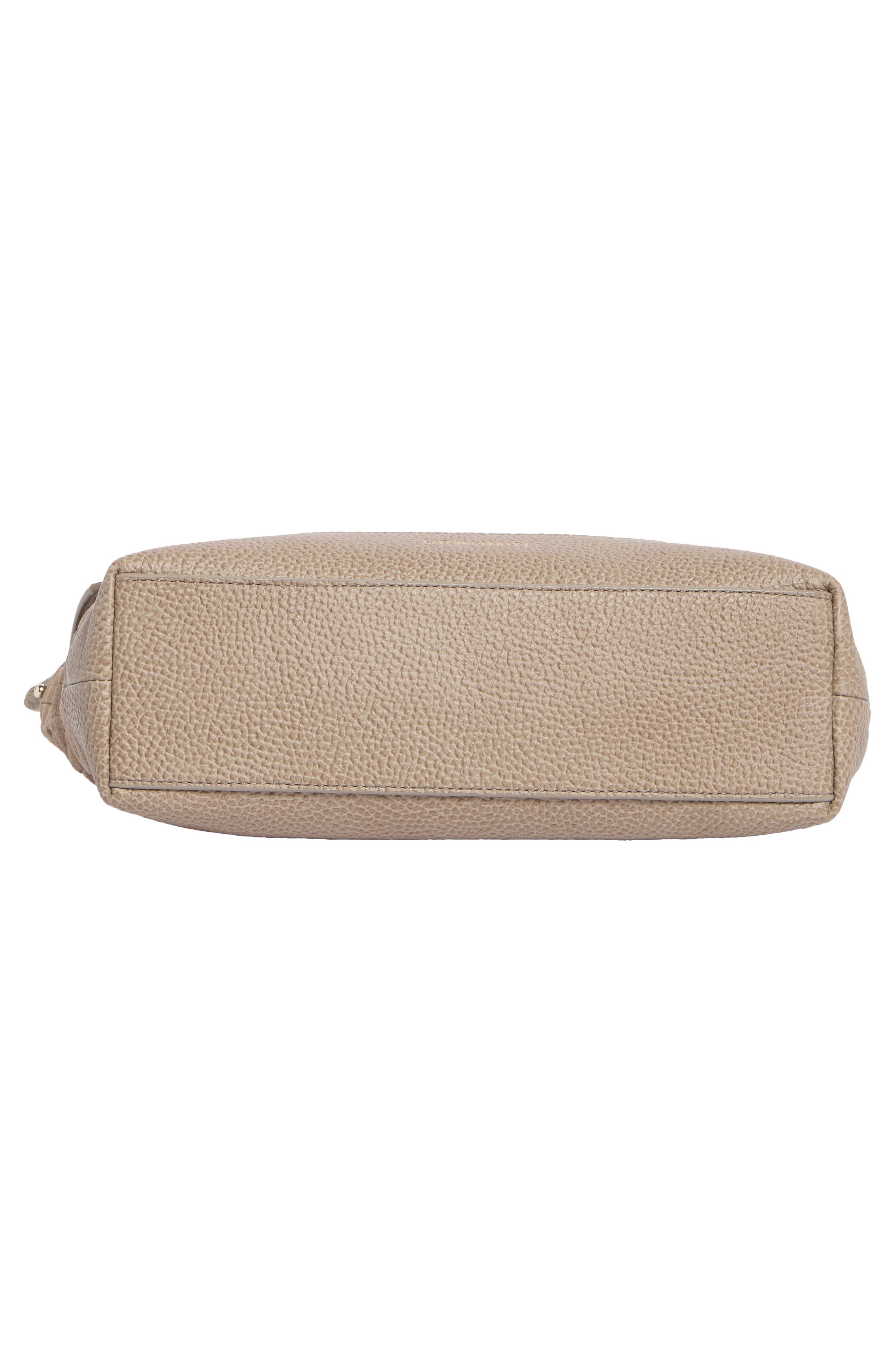 Kalina Croc Embossed Leather Shoulder Bag, Alternate, color, WARM GRAY BEDROCK