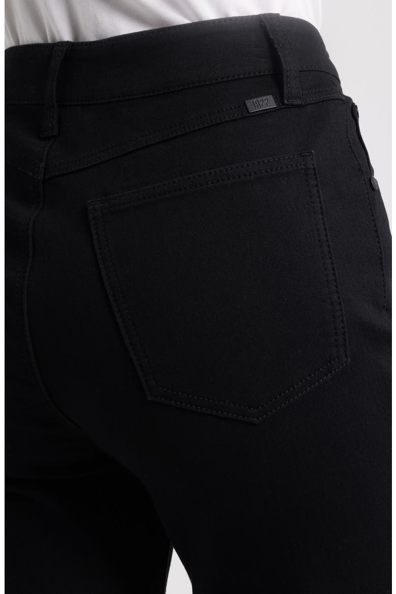 High Waist Straight Leg Jeans, Alternate, color, BLACK