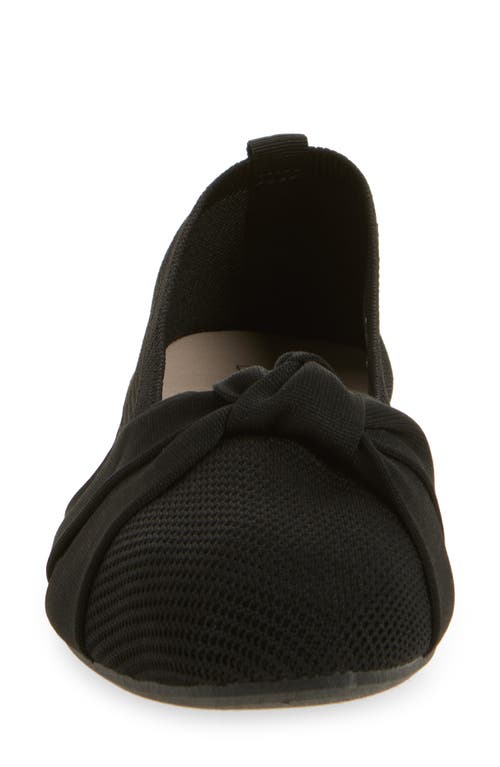 Danskin Knit Bow Flat In Black