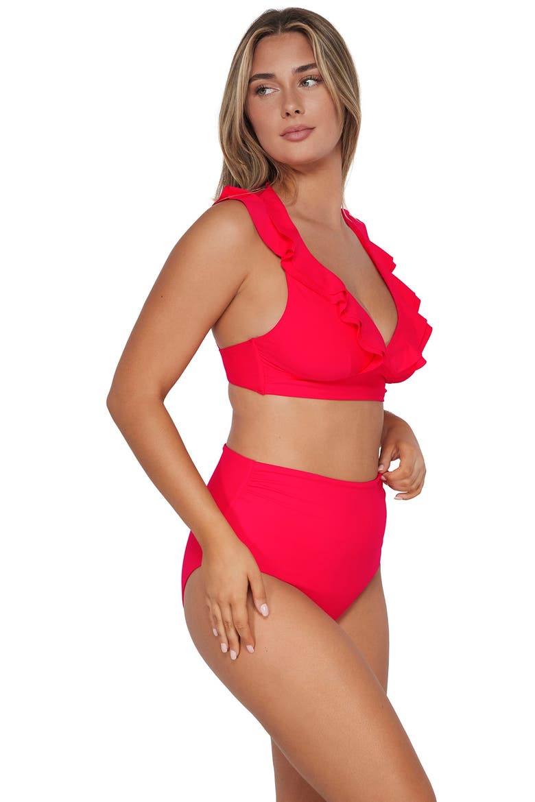 Willa Wireless Bikini Swimsuit Top - F Cup, Alternate, color, Geranium