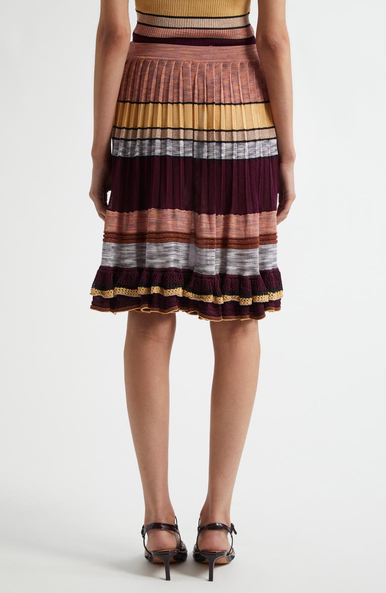 Ulla Johnson Eios Pleated Knit Skirt, Alternate, color, Sundown