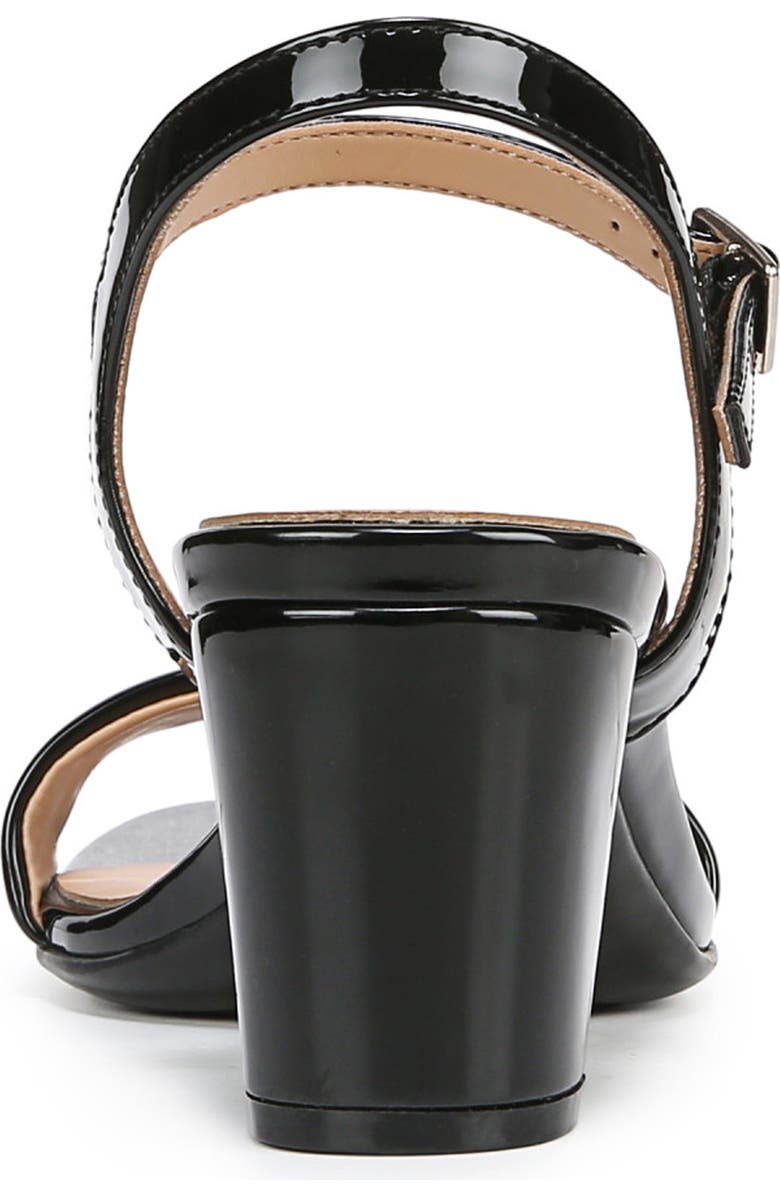 Naturalizer Bristol Ankle Strap Sandal - Wide Width Available, Alternate, color, Black Patent Faux Leather