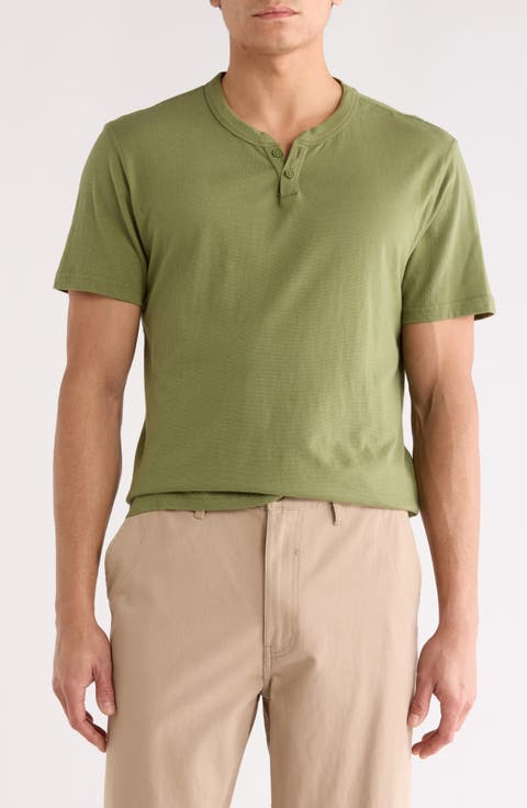 Split Neck Henley T-Shirt