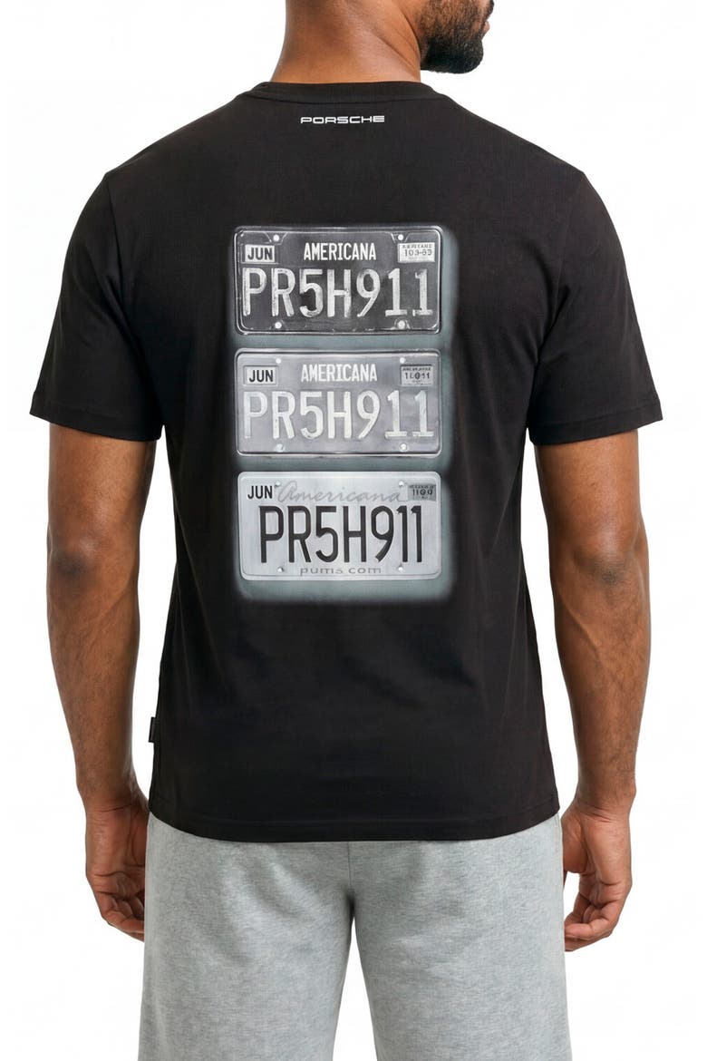 Porsche Race Americana Cotton Graphic T-Shirt, Alternate, color, PUMA BLACK