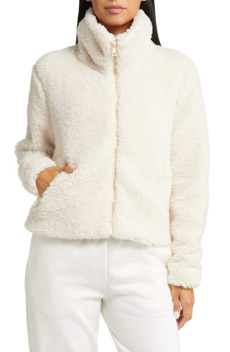 Beyond Yoga Faux Fur Zip Jacket, Alternate, color,