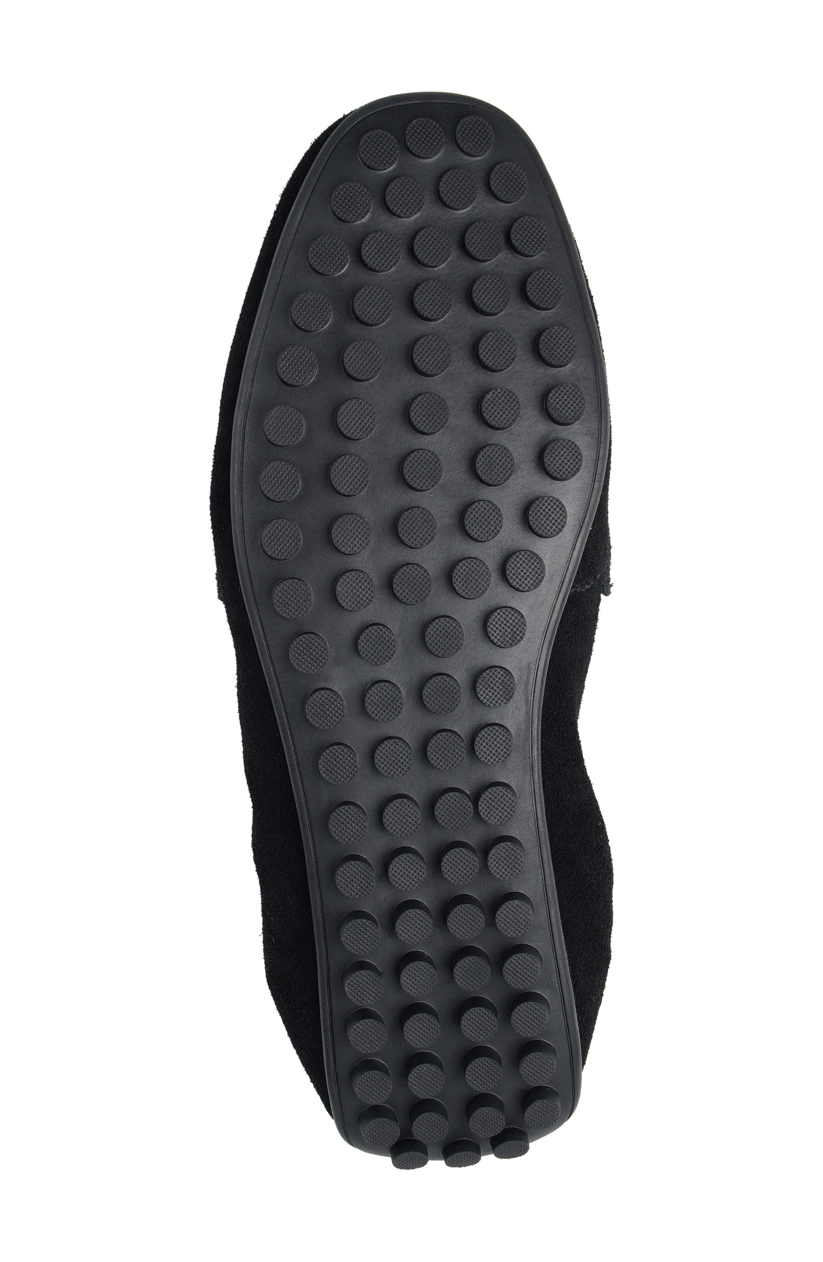 Melodey Leather Loafer, Alternate, color, BLACK SUEDE