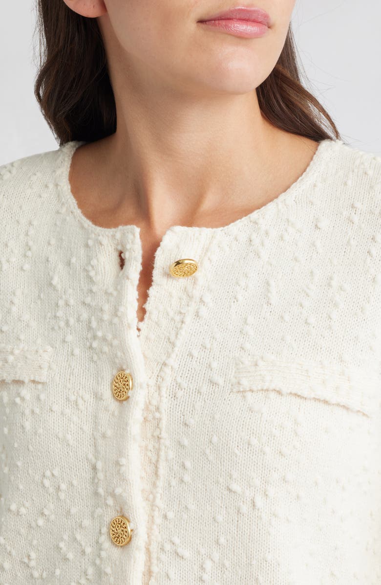 KOBI HALPERIN Richie Wool Cardigan, Alternate, color, Ivory