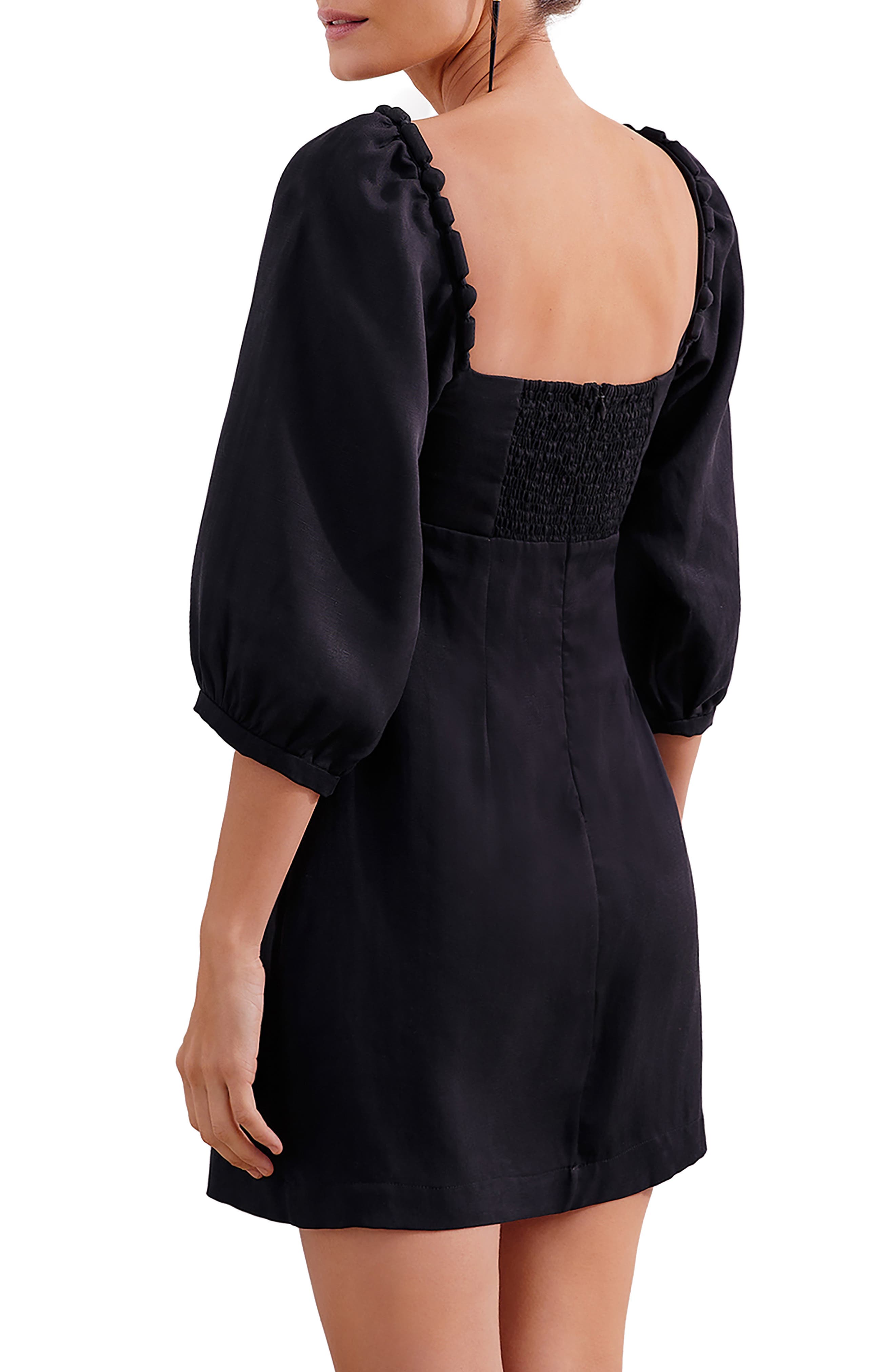 Isadora Solid Beaded Knot Cover-Up Dress - image 2
