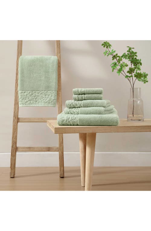 Laura Ashley Marilyn Cotton Terry 6pc Towel Set In Sage Green