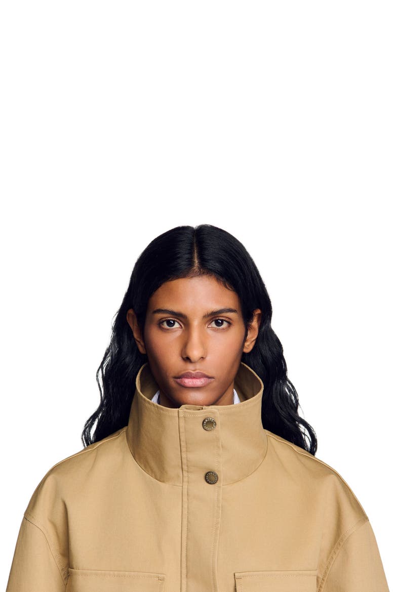 Jacket with adjustable waist, Alternate, color, Camel