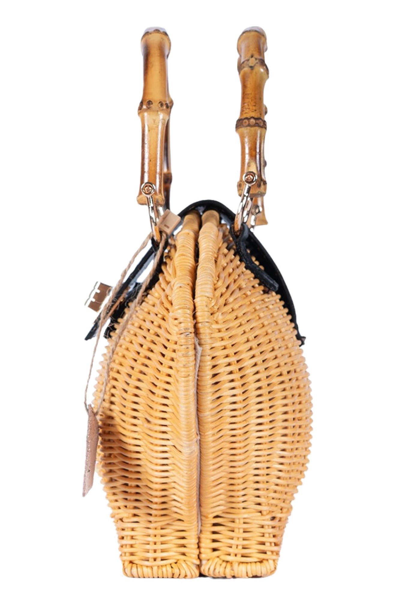 Jelavu Maree Handwoven Rattan Seashell Bag, Alternate, color, 
