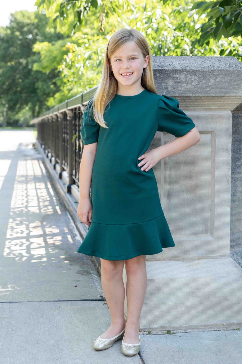 Ottoman Knit Dress, Alternate, color, Dark Green