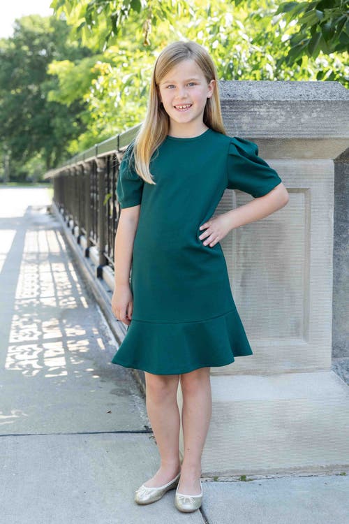 Florence Eiseman Ottoman Knit Dress In Green