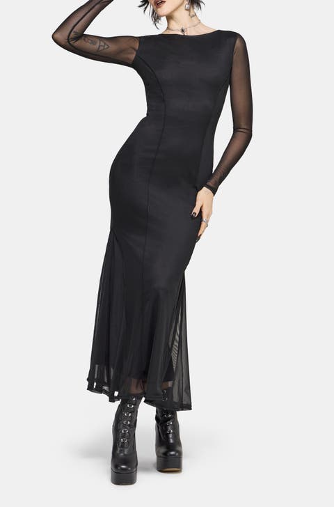 Ebonine Backless Maxi Dress