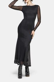 Disturbia Ebonine Backless Maxi Dress