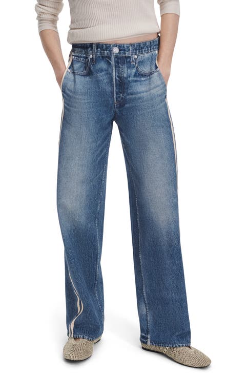 rb Miramar Track Stripe Cotton Terry Sweatpant Jeans