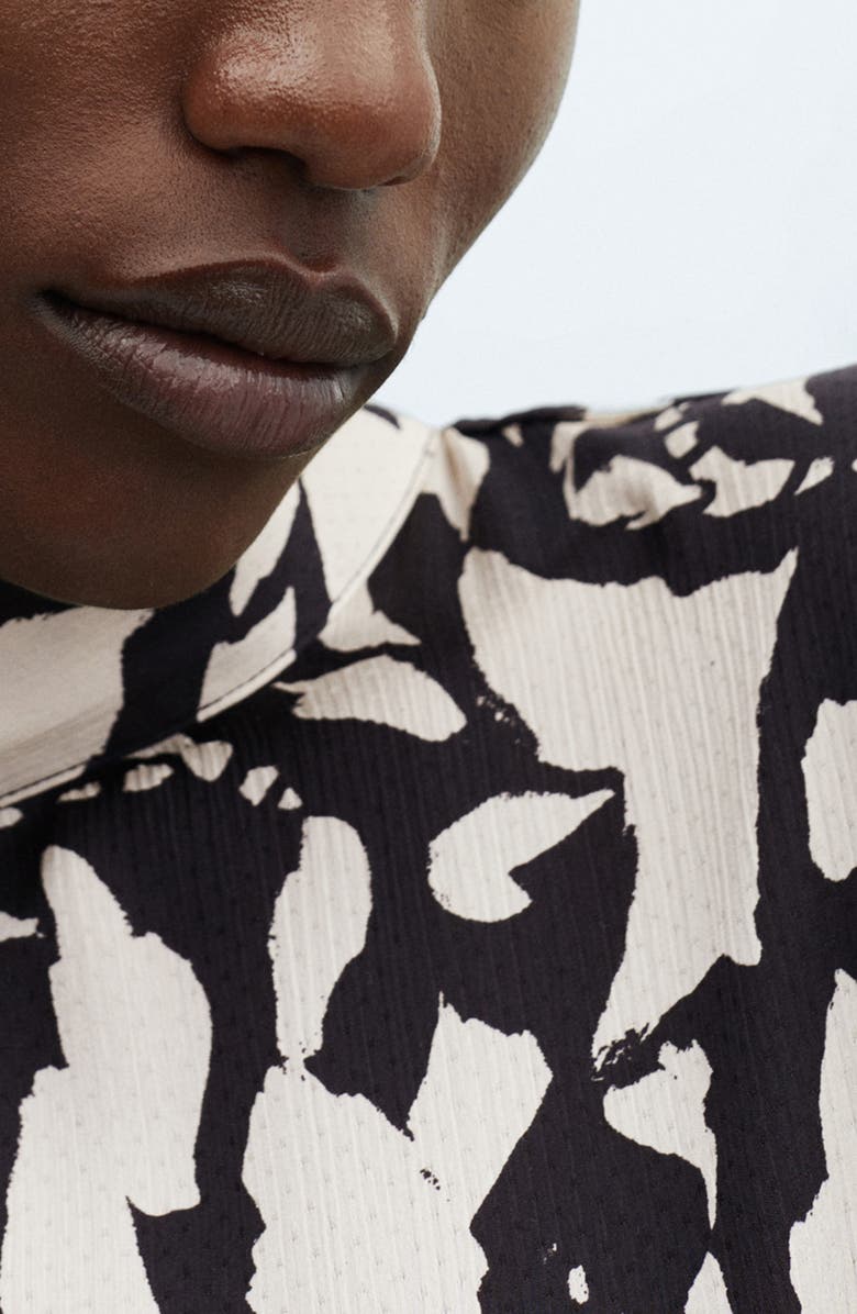 MANGO Print Mock Neck Top, Alternate, color,