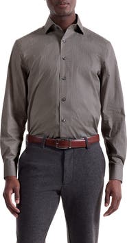Bugatchi Alvin Trim Fit Dot Print Stretch Cotton Button-Up Shirt