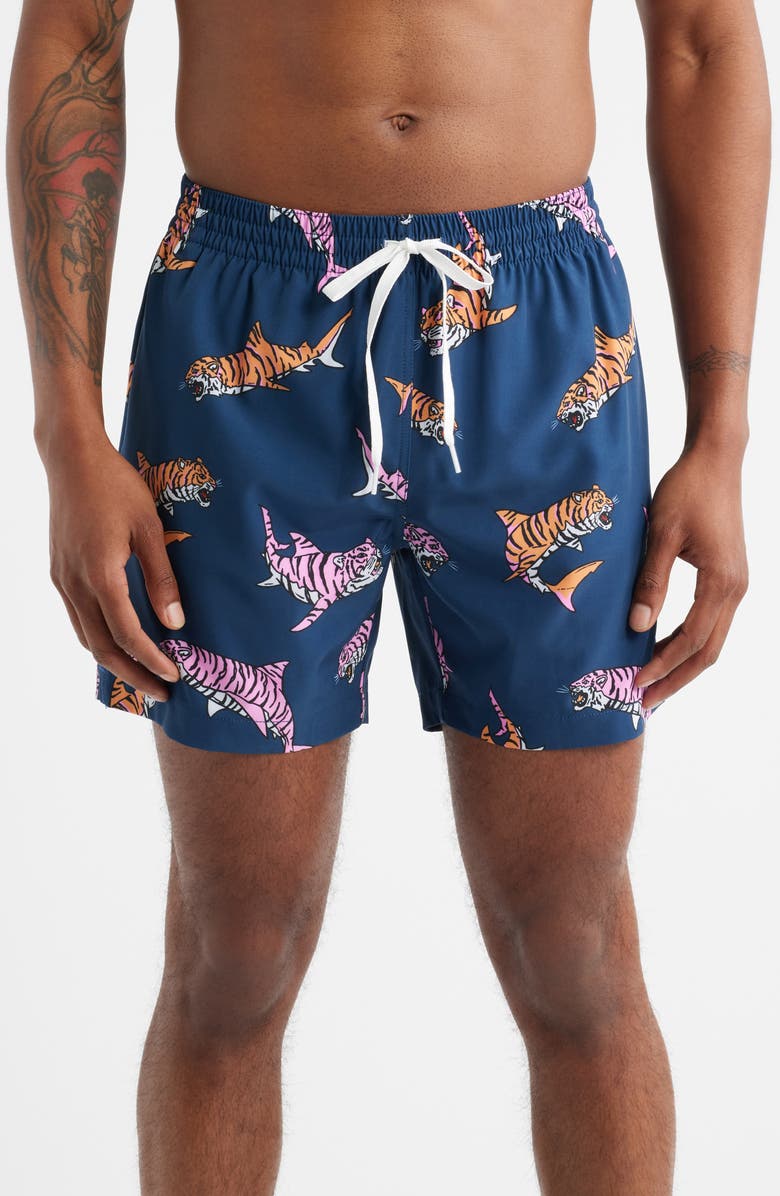 Chubbies The King of the Seas Classic Lined 5.5-Inch Swim Trunks, Main, color, Navy