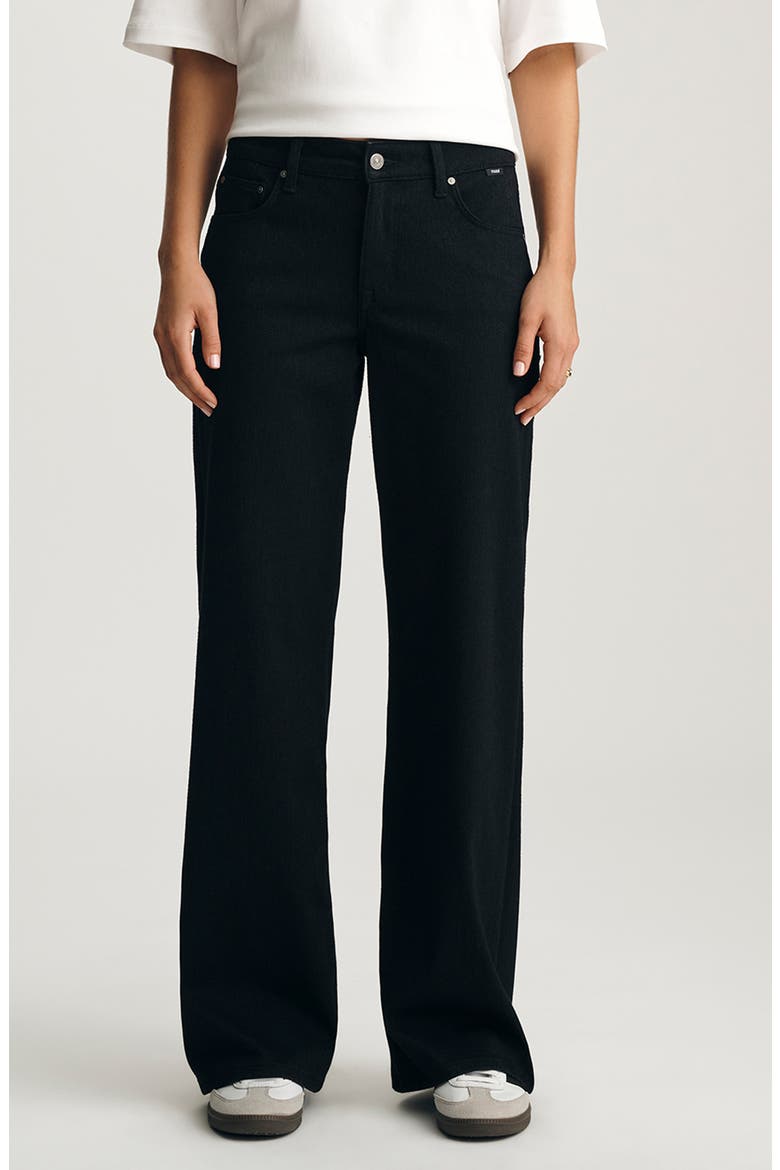 Sabrina Wide Leg Jeans, Main, color, BLACK MOVE