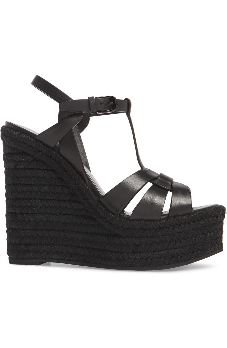 Saint Laurent Tribute Espadrille Wedge, Alternate, color,