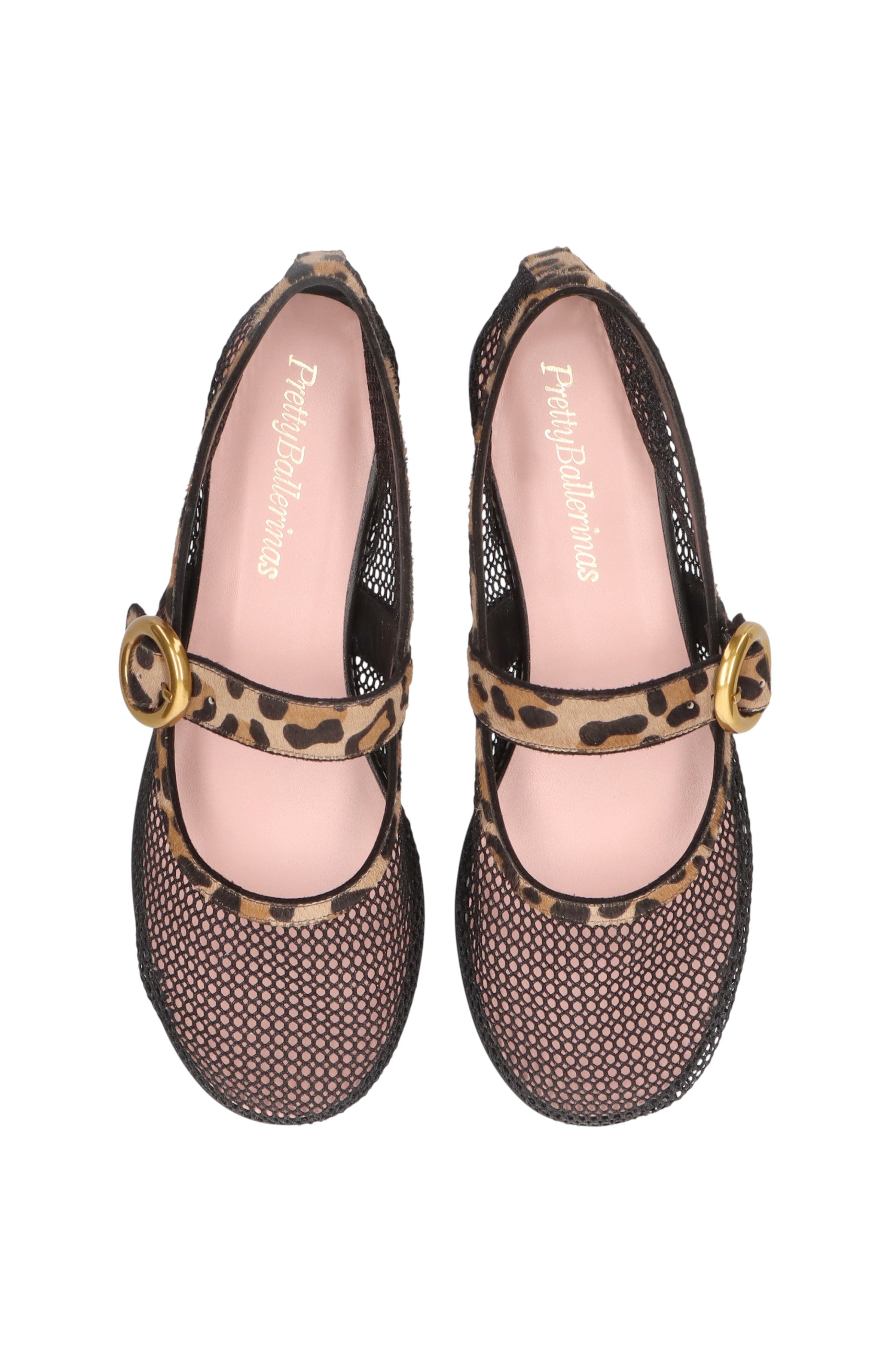 Pretty Ballerinas Mesh Buckle Mary Jane, Alternate, color, Black