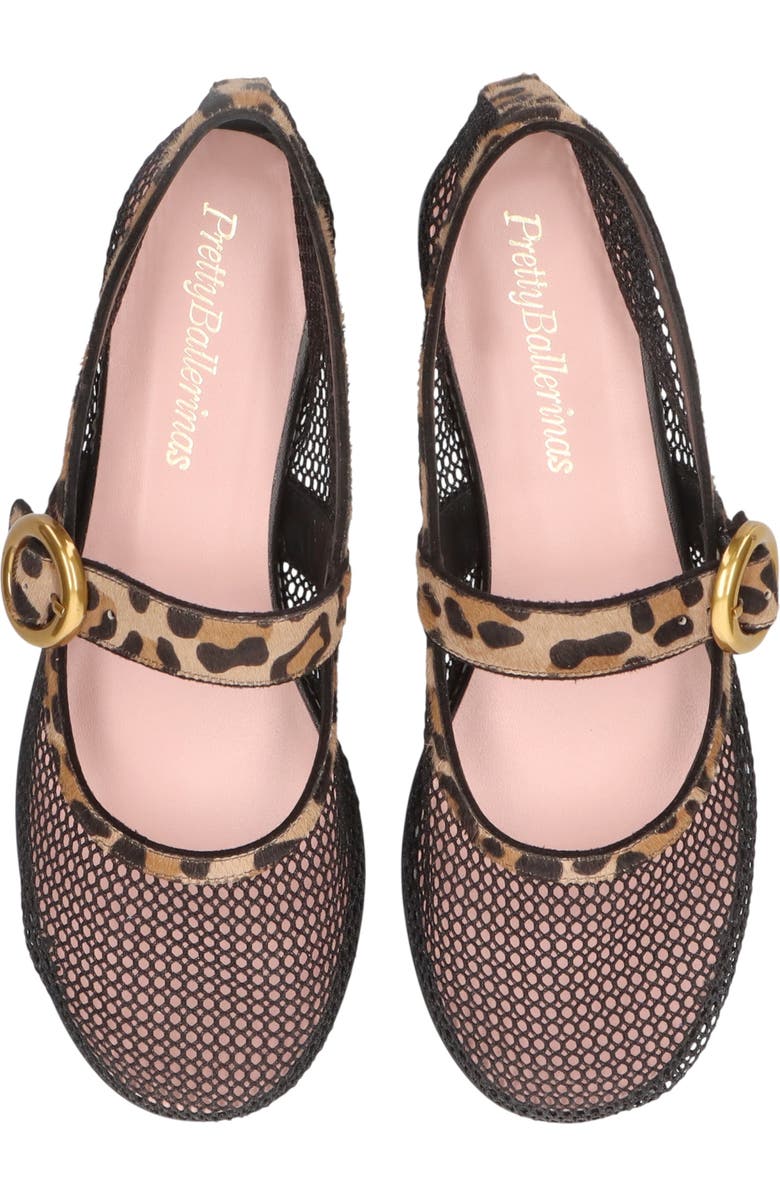 Pretty Ballerinas Mesh Buckle Mary Jane, Alternate, color, Black