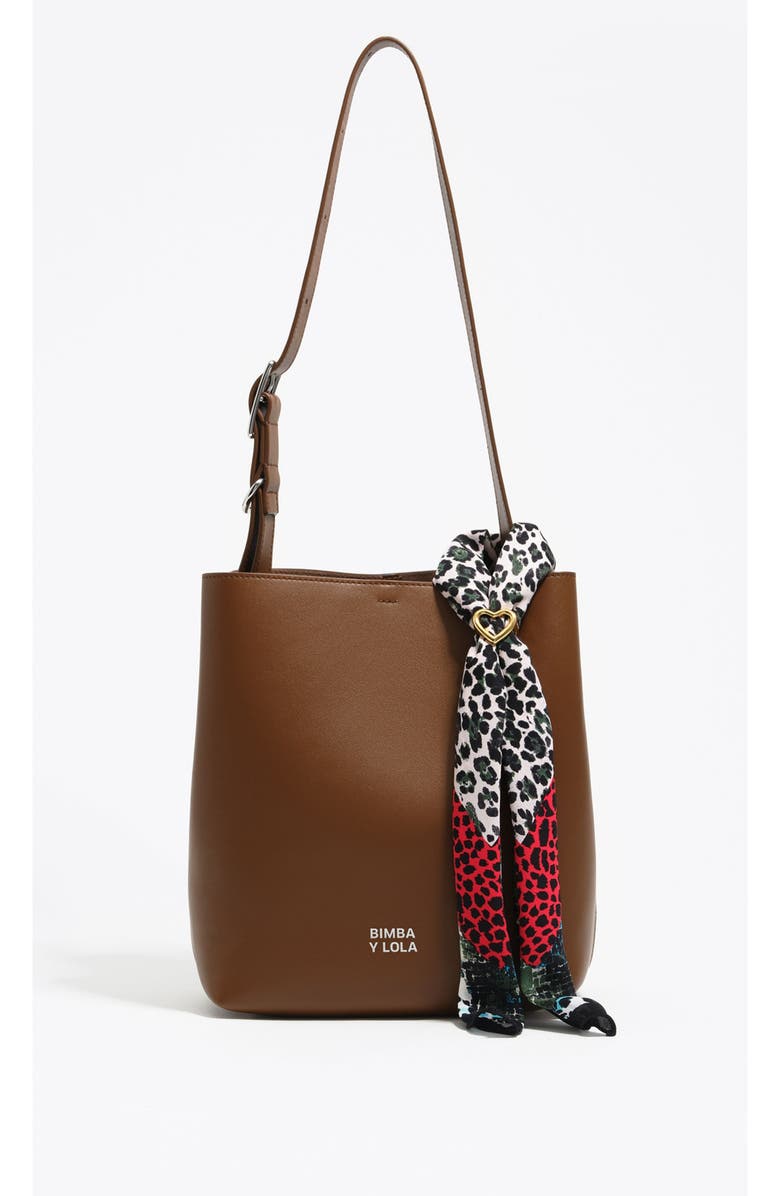 Bimba y Lola Scarf Charm Bag, Alternate, color, Watermelon