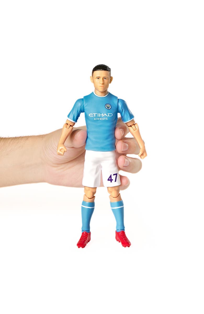 Banbo Toys SOCKERS Manchester City F.C. Phil Foden 8" Collectible Soccer Action Figure, Alternate, color, Blue