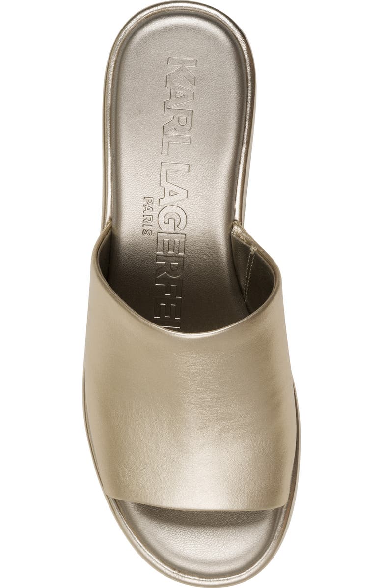 KARL LAGERFELD PARIS Calvina Platform Wedge Sandal, Alternate, color, White Gold
