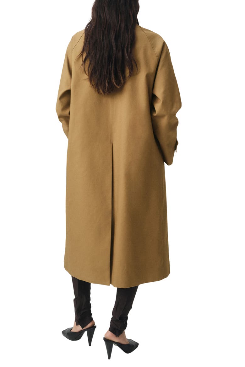 Selection Longline Cotton Trench Coat, Alternate, color, TOBACCO BROWN