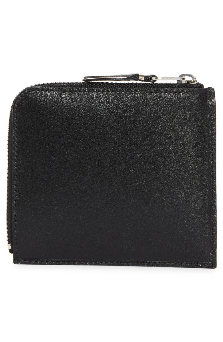 Comme des Garçons Wallets Large Eyelet Half Zip Wallet, Alternate, color, Black