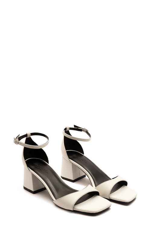 Off The Hook London Knightsbridge Block Heel Sandal In White