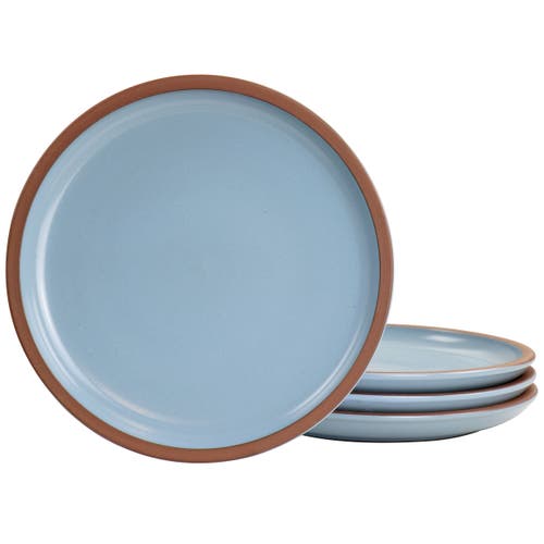 Gibson Elite Dumont 4 Piece Terracotta 10.8in Dinner Plate Set In Blue