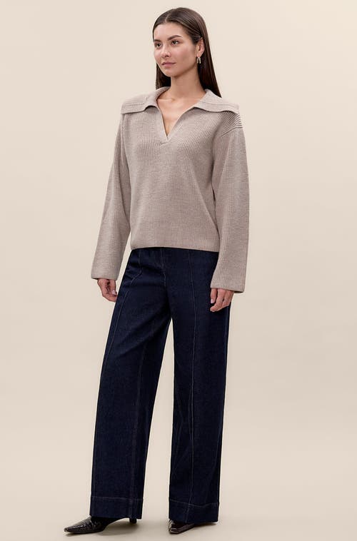 Rebecca Taylor Giselle Knit Sweater In Gray