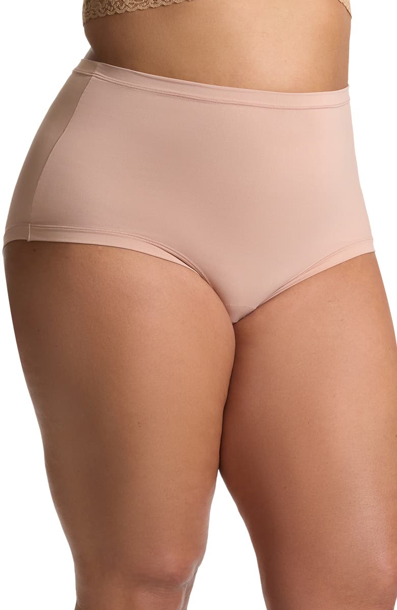 Hanky Panky OG High Waist Boyshorts, Alternate, color, Almond Milk Brown