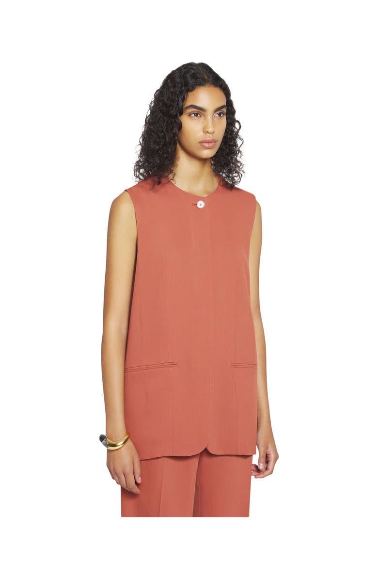 Lanvin Sleeveless Jacket In Wool And Viscose, Alternate, color,