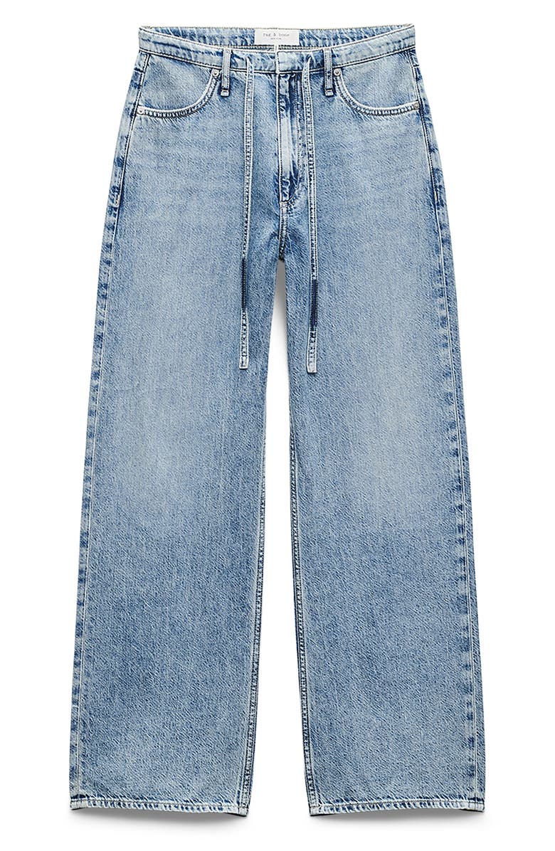 rag & bone Phoebe Wide Leg Drawstring Jeans, Alternate, color, Tildn