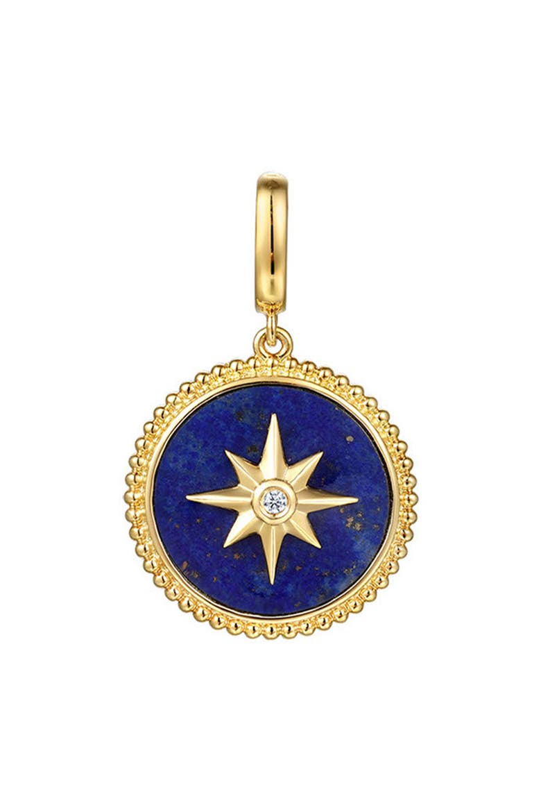 Diamond & Lapis Bujukan Medallion Pendant, Main, color, GOLD