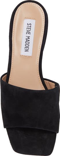 【レディース】Steve Madden Amir Slide サンダル Steve Madden Amir Slide Sandal In Black Suede | ModeSens
